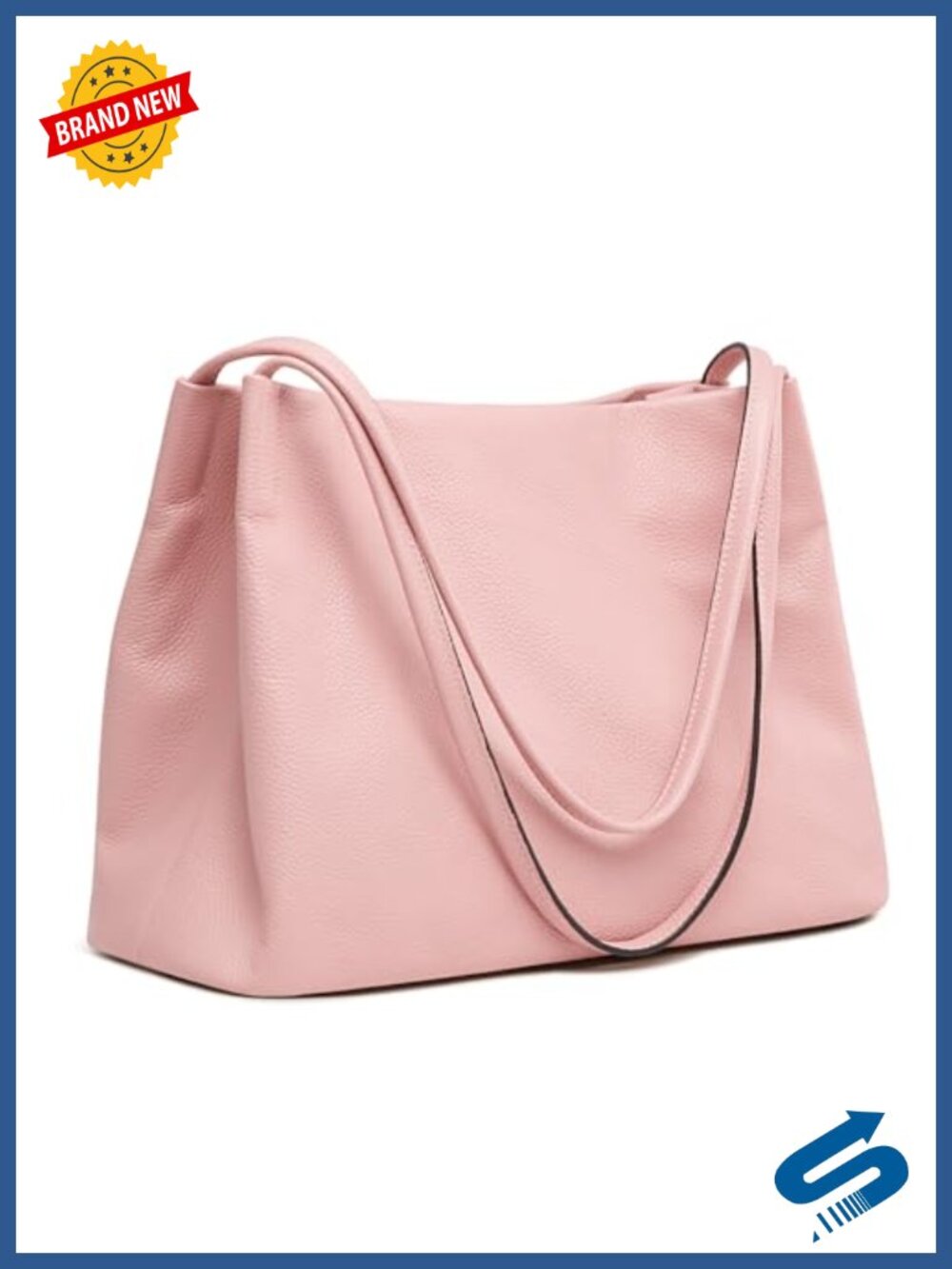 Top Grain Pebbled Cowhide Leather Tote Hobo Shoulder Bag